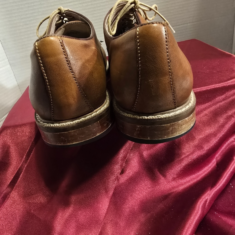 ASTON GREY MEN'S LEU OXFORD DRESS SHOES COGNAC COLOR LEATHER SIZE 12 - Picture 6 of 9